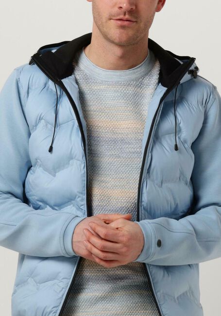 CAST IRON Veste matelassé HOODED JACKET TECH JERSEY INTERLOCK Bleu clair - large