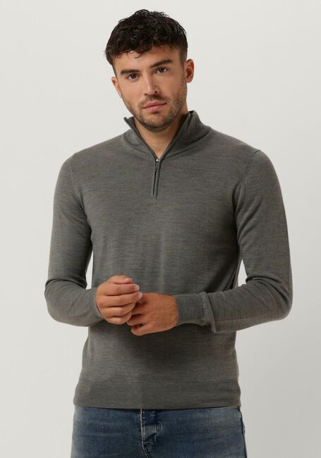 PROFUOMO Col roulé PULLOVER HALFZIP en vert - large