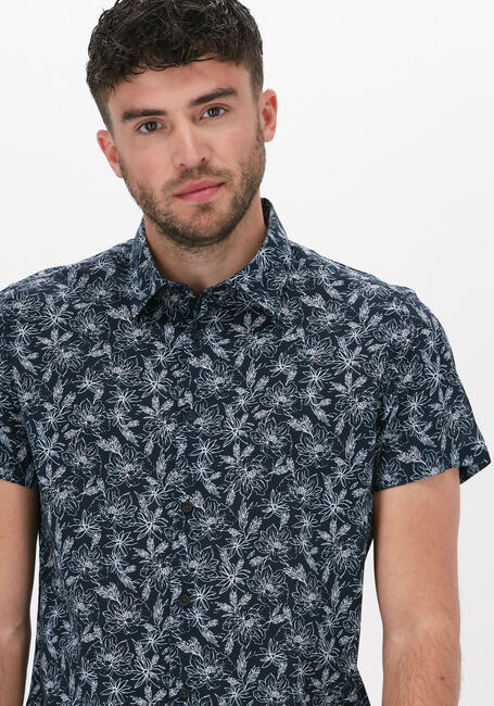DSTREZZED Chemise décontracté SHIRT S/S LINE FLOWER VOILE en bleu - large