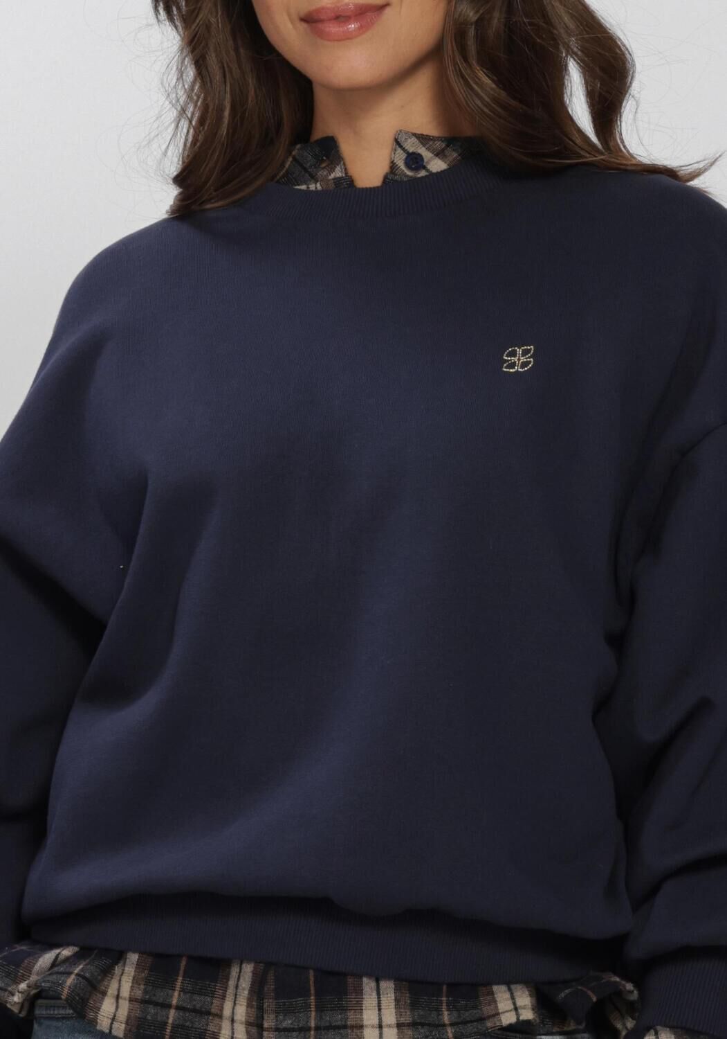 Donkerblauwe BY-BAR Sweater LILI COAST SWEATER - large