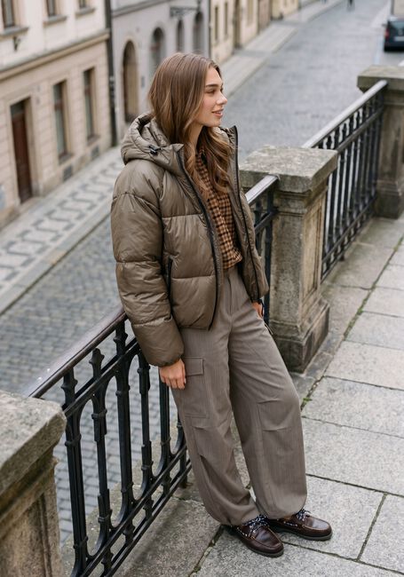 WITHBLACK Veste matelass&eacute; WBLEMMA SHORT DOWN PUFFER JKT Kaki - large