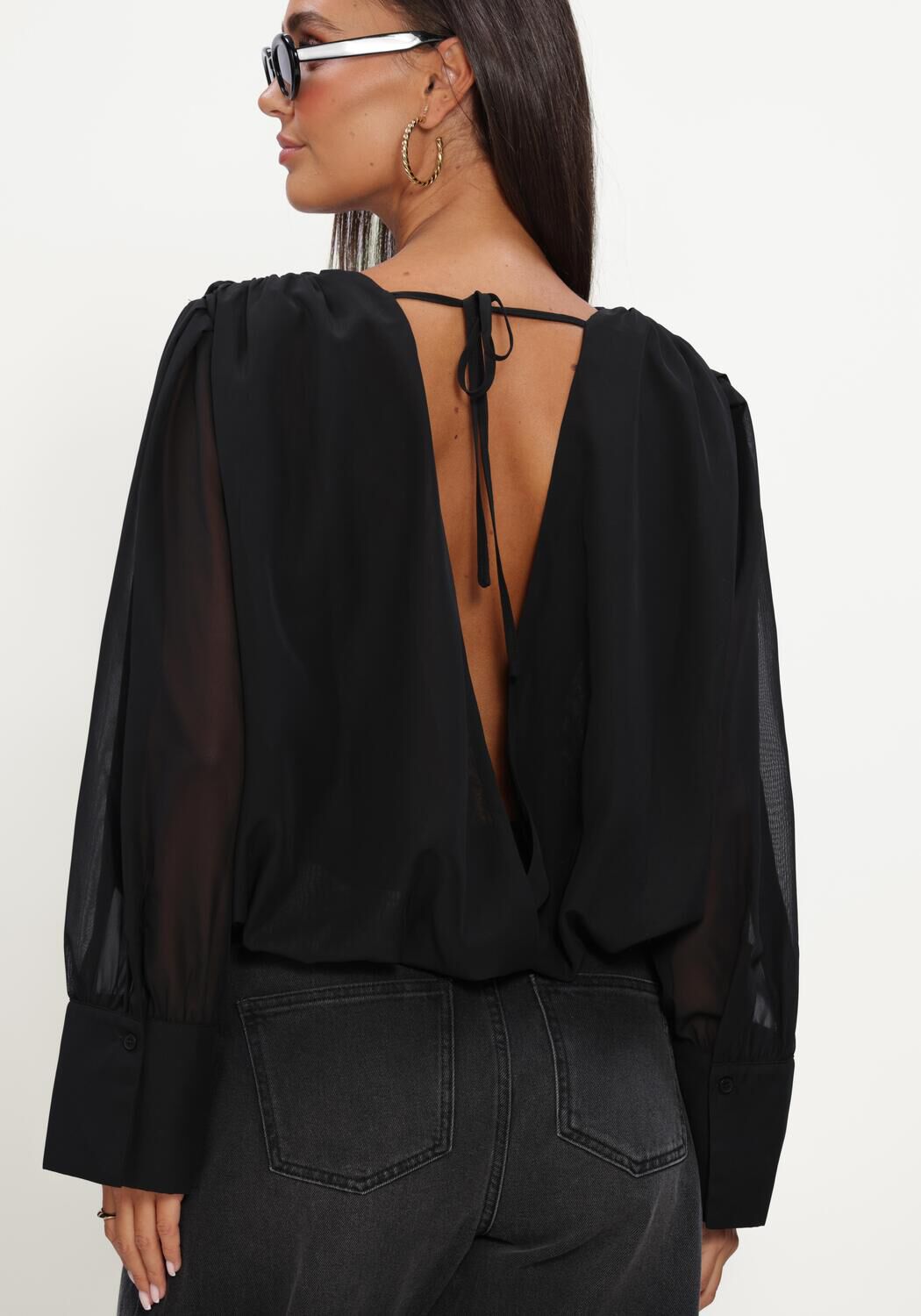 Zwarte MY ESSENTIAL WARDROBE  MWRASOLI BLOUSE - large