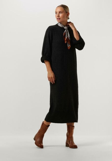 OBJECT Robe midi OBJGEROMIA L/S O-NECK KNIT Gris foncé - large