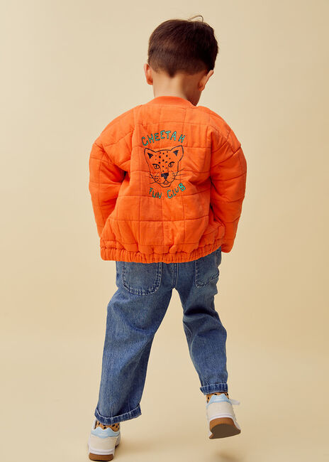 Oranje Sproet & Sprout Gewatteerde jas QUILTED JACKET CHEETAH - large
