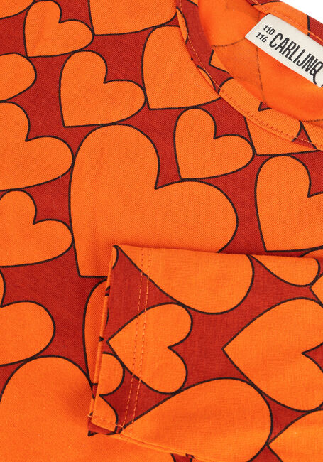 CARLIJNQ  HEARTS - RUFFLED TOP LONGSLEEVE en orange - large