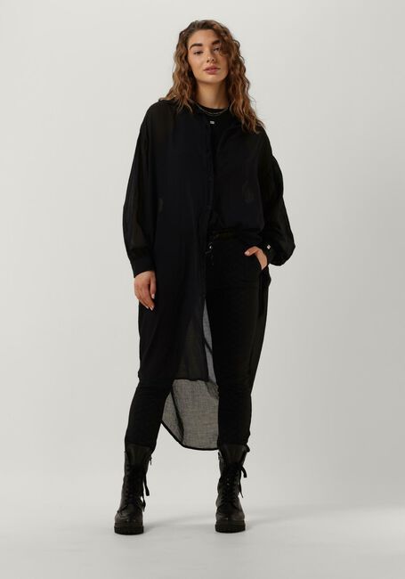 Zwarte 10DAYS Midi jurk DRESS PARIS VOILE - large