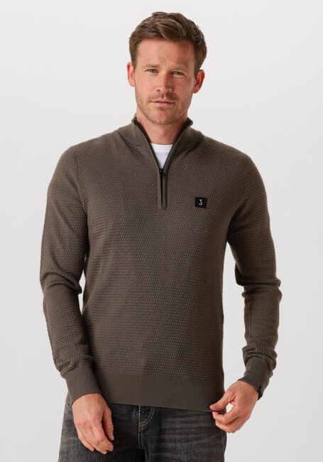 Olijf BUTCHER OF BLUE Trui STRUCTURE HALFZIP - large