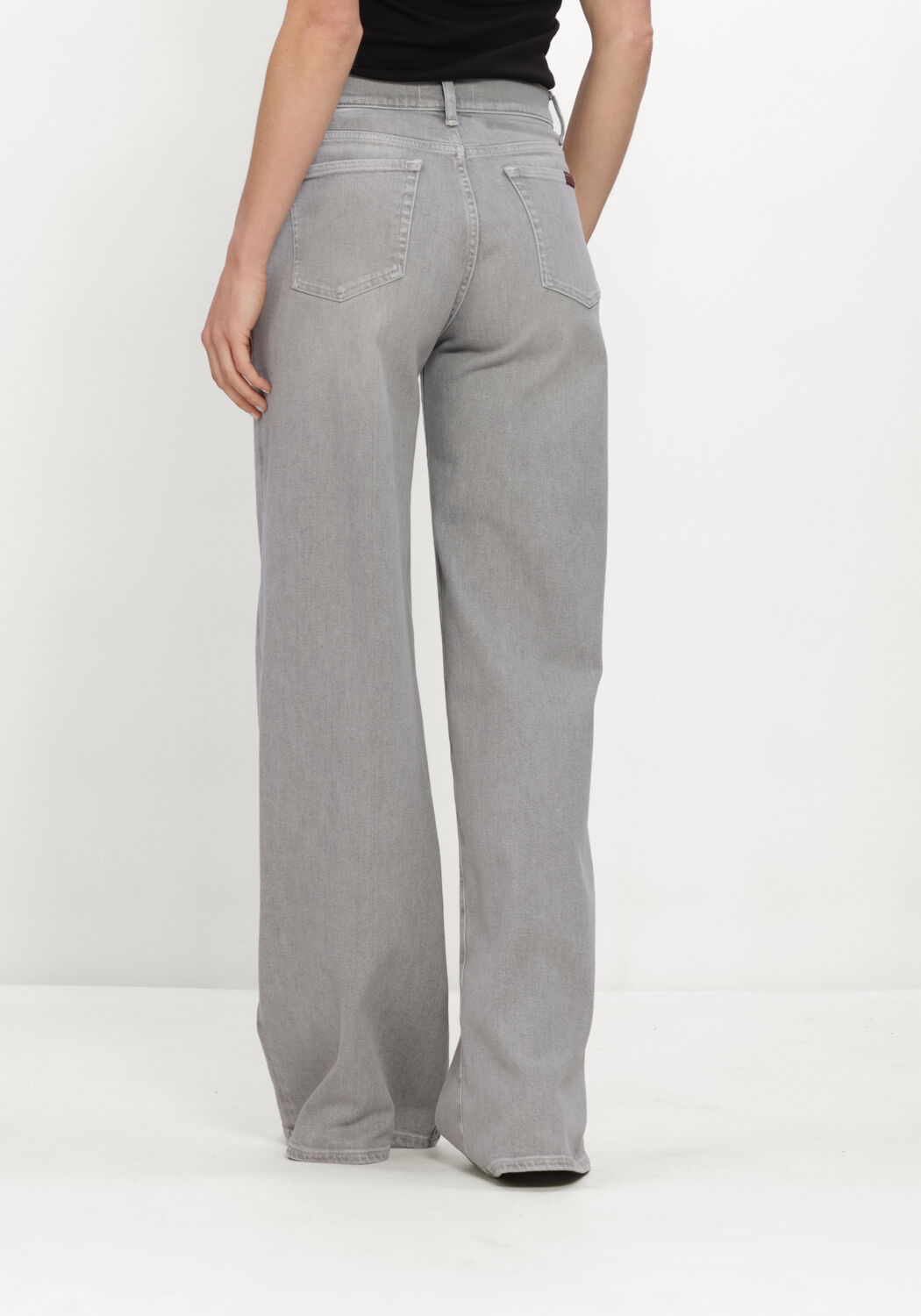 Grijze 7 FOR ALL MANKIND Wide jeans LOTTA SILVER WASH - large