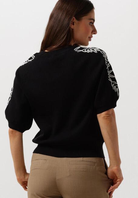 Zwarte OBJECT T-shirt OBJRASHIA KNIT 2/4 RE PULLOVER - large