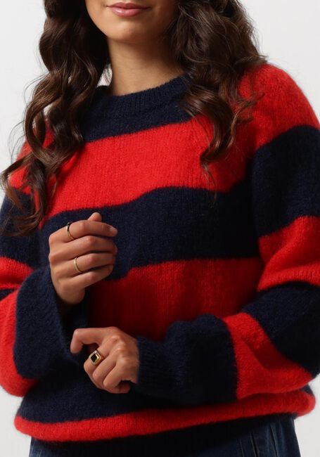 BY-BAR Pull SIAN STRIPE PULLOVER en rouge - large