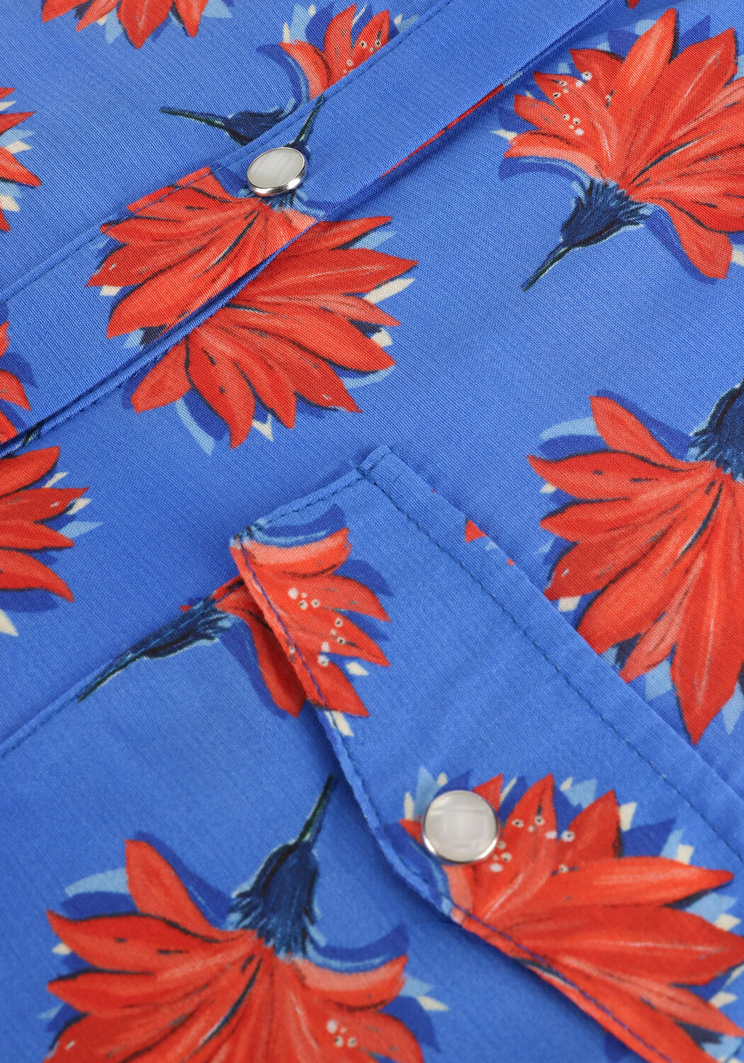 POM AMSTERDAM MILA FLOWERS Blouses en bleu - large