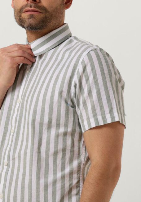 SELECTED HOMME Chemise décontracté SLHSLIMNEW-LINEN SHIRTS SS CLASSIC W en vert - large