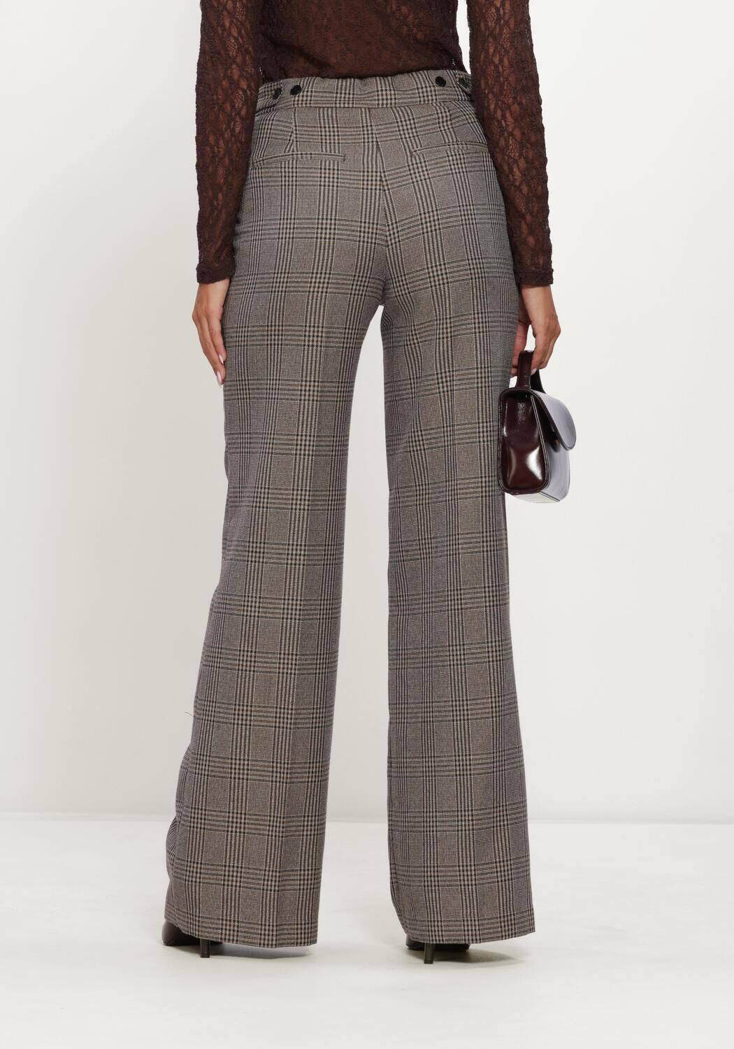 Bruine CO'COUTURE Broeken/jumpsuits VEYACC NEW WIDE PANT - large