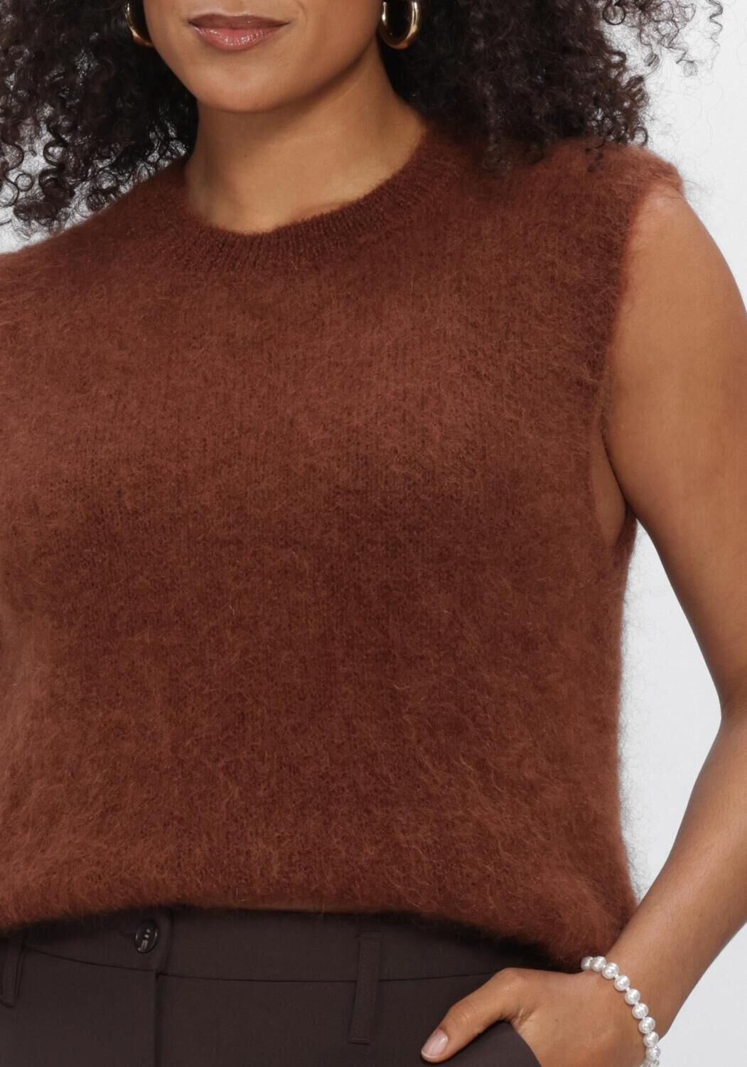 SUMMUM Spencer SPENCER KID MOHAIR KNIT en marron - large