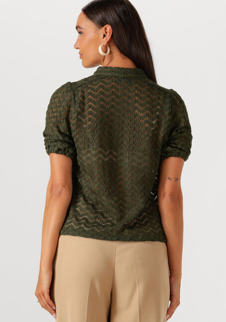 Donkergroene MINUS  JEVA HALF SLEEVE BLOUSE - large