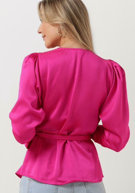 Fuchsia CO'COUTURE  MIRA WRAP BLOUSE - large