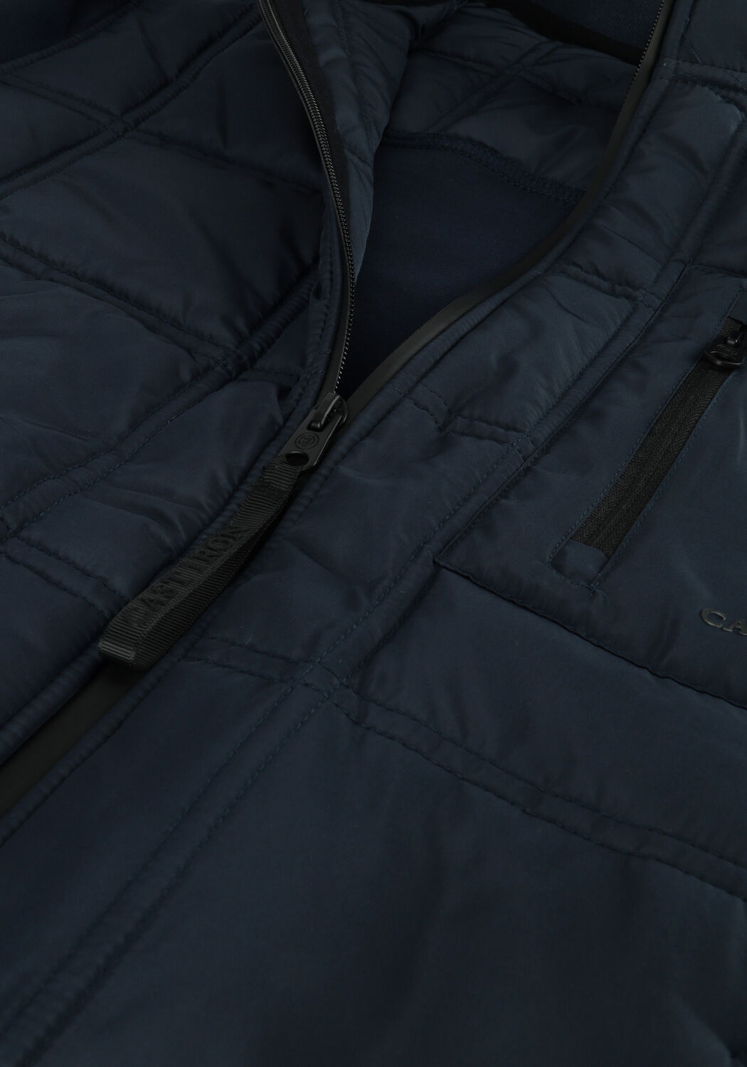 Donkerblauwe CAST IRON Jack BOMBER JACKET COTTON POLAR FLEECE - large