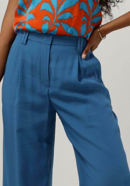 Blauwe VANILIA Pantalon CREPE TAILORED WIDE PANT - large