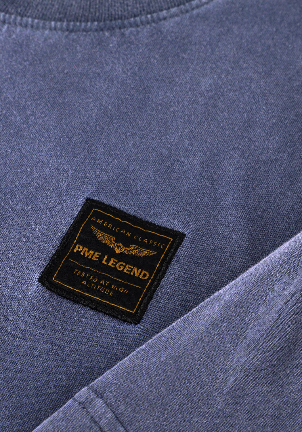 PME LEGEND T-shirt ACID WASH + GARMENT DYE en bleu - large