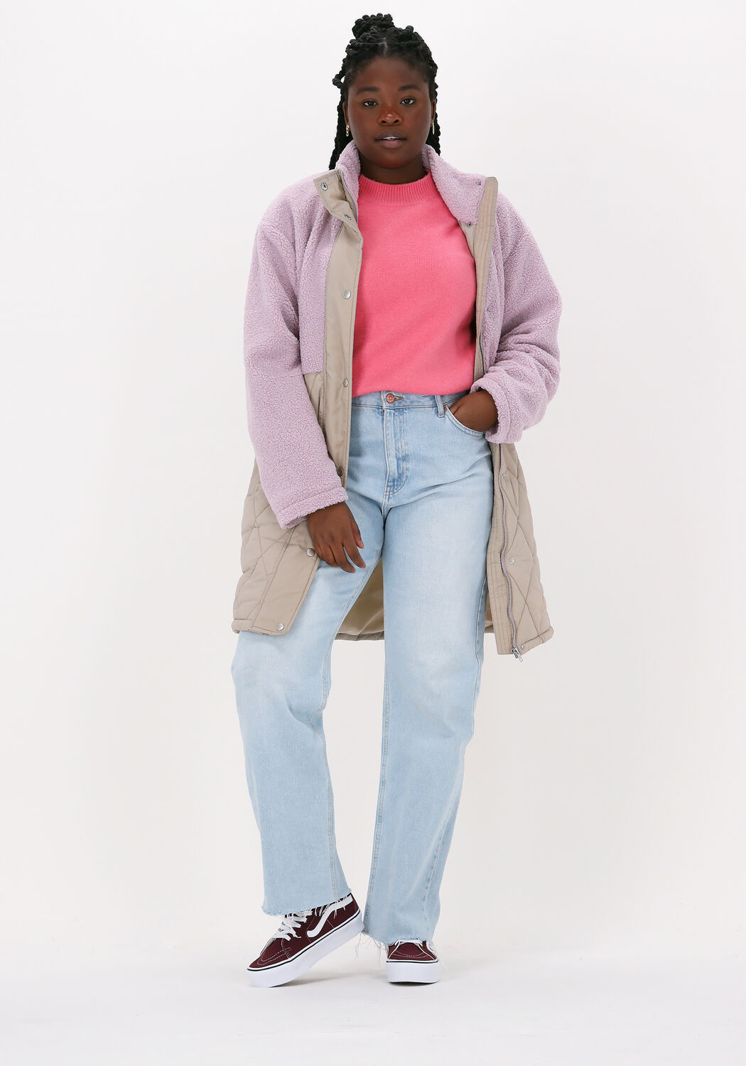 Manteau teddy rose clearance