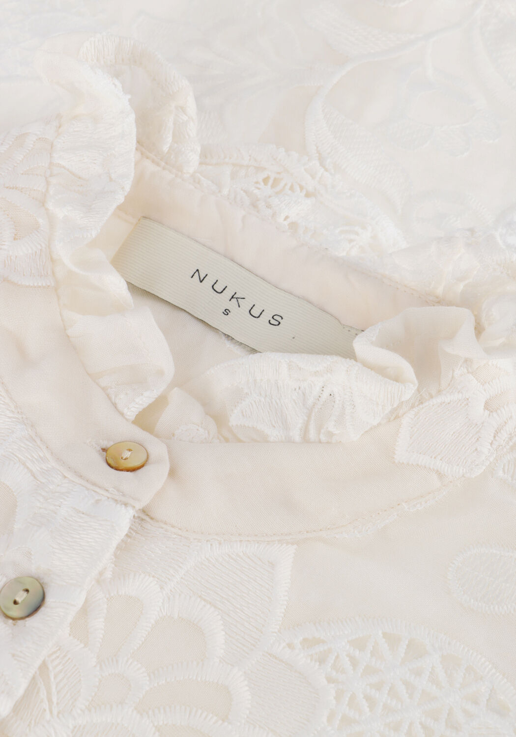 NUKUS HARRIET BLOUSE Blouses Blanc - large