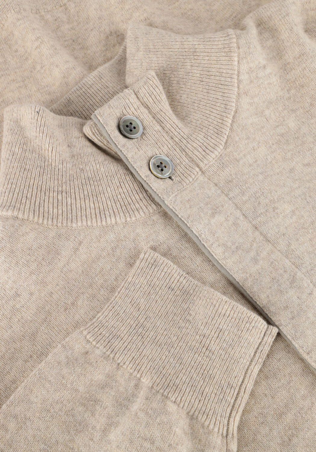 PROFUOMO Pull PULLOVER HALF ZIP BUTTON en marron - large