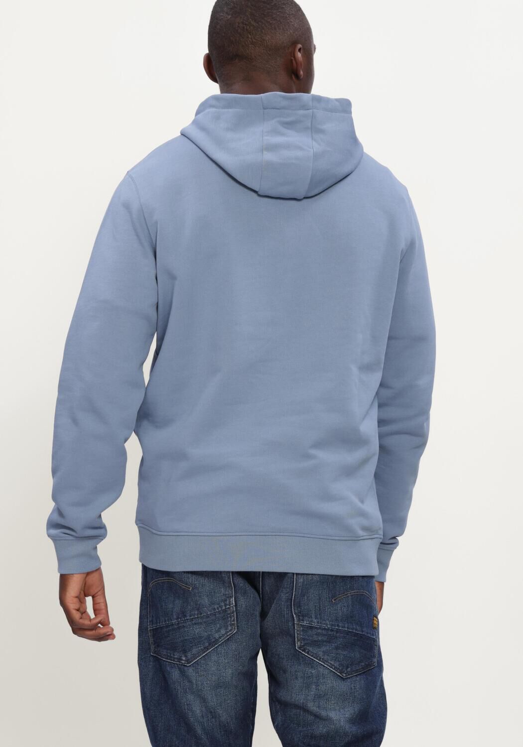 Lichtblauwe LYLE & SCOTT Sweater PULLOVER HOODIE - large