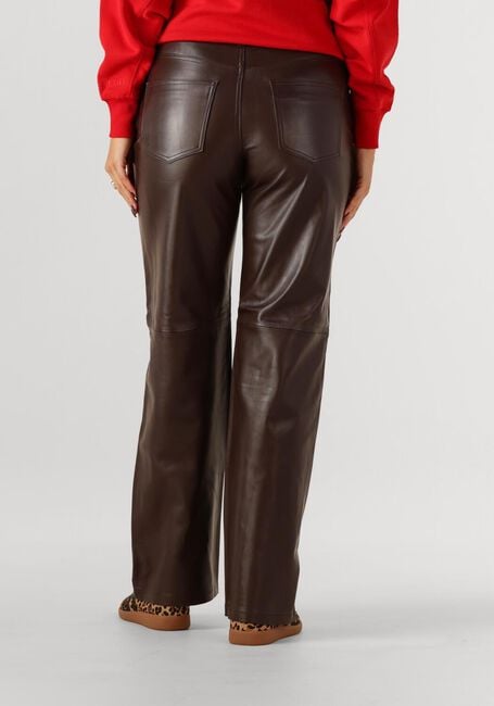 ROUGE EDIT Pantalons longs ROUCAMDEN RW S/F LEATHER TROUSERS en marron - large