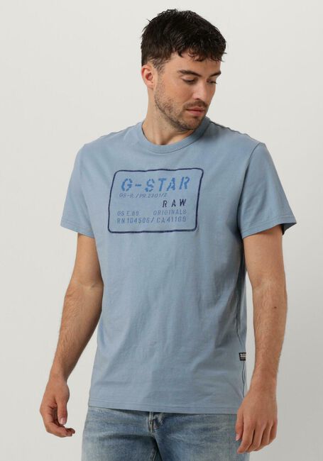 G-STAR RAW T-shirt APPLIQUE MULTI TECHNIQUE R T Bleu clair - large