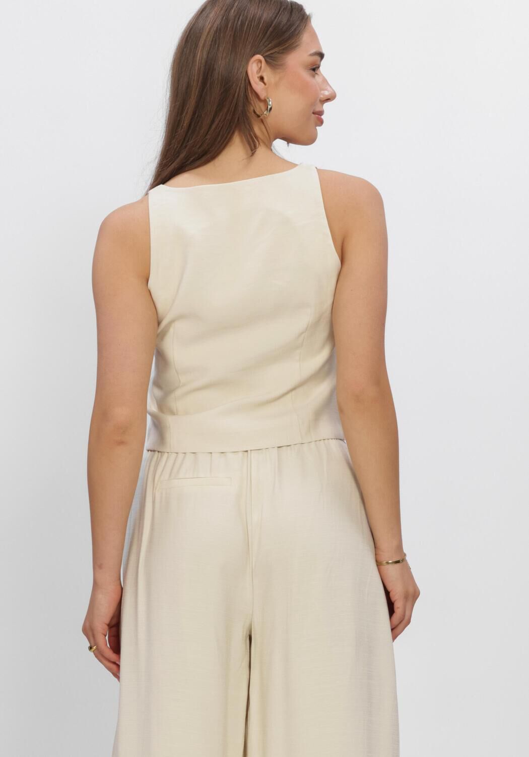 EDITED Gilet SIMONE TOP en beige - large