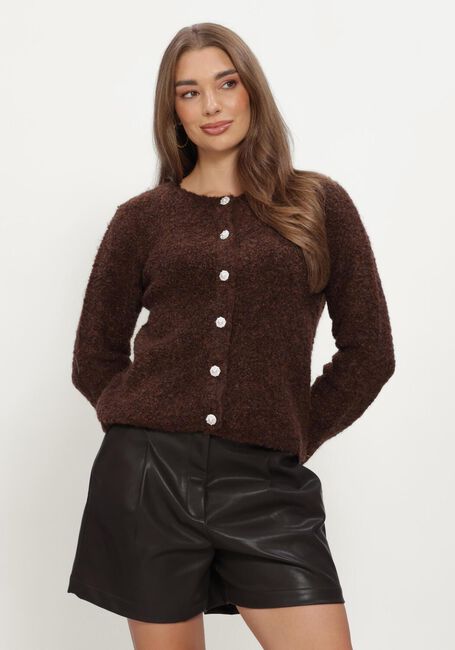 Y.A.S. Pull YASPLYRA LS KNIT CARDIGAN en marron - large