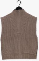 CO'COUTURE Spencer ROW ZIP VEST KNIT en taupe