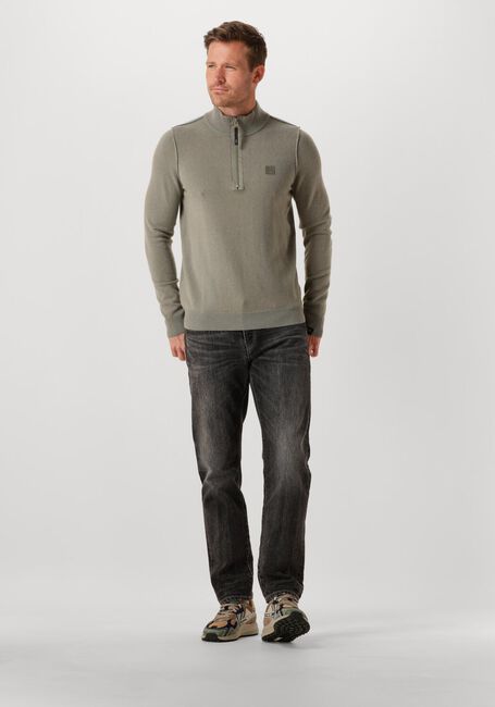 Groene BUTCHER OF BLUE Trui CLIFDEN HALFZIP - large
