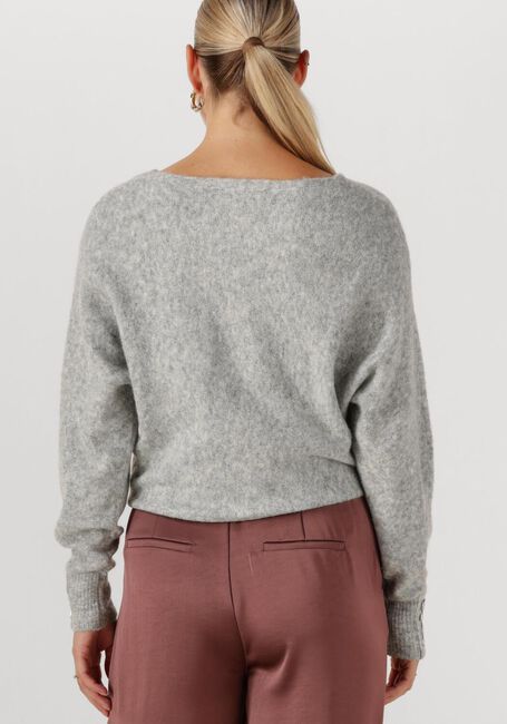 Lichtgrijze SUMMUM Trui OVERSIZED SWEATER WOOL ELASTANE BLEND KNIT - large