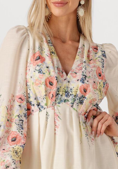 NEO NOIR Robe maxi SILFI FLOWER PRINT DRESS Crème - large