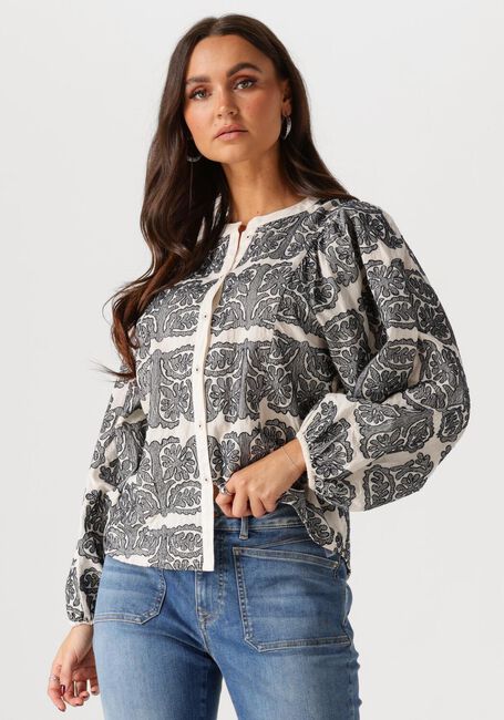 Ecru SUMMUM  LONGSLEEVE BOUSE TILE EMBROIDERY - large