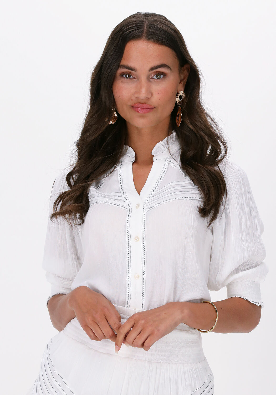 Neo noir blouse wit outlet