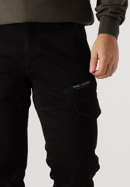 Zwarte PME LEGEND Cargobroeken NORDROP CARGO WASHED BLACK DENIM - large