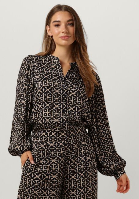 Zwarte BY-BAR  RIKKI LS FLASH BLOUSE - large