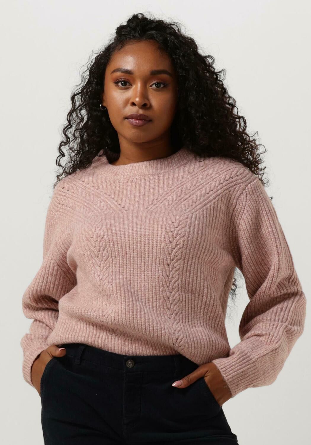 roze neo noir trui gimora knit blouse