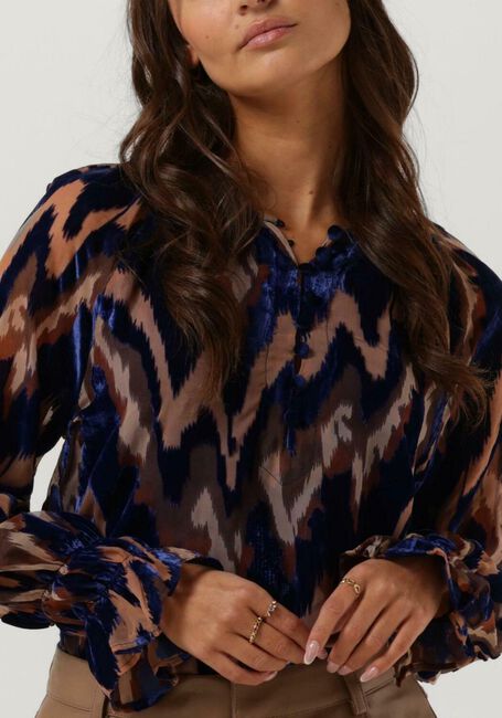 Blauwe FREEBIRD  UBELE BLOUSE - large