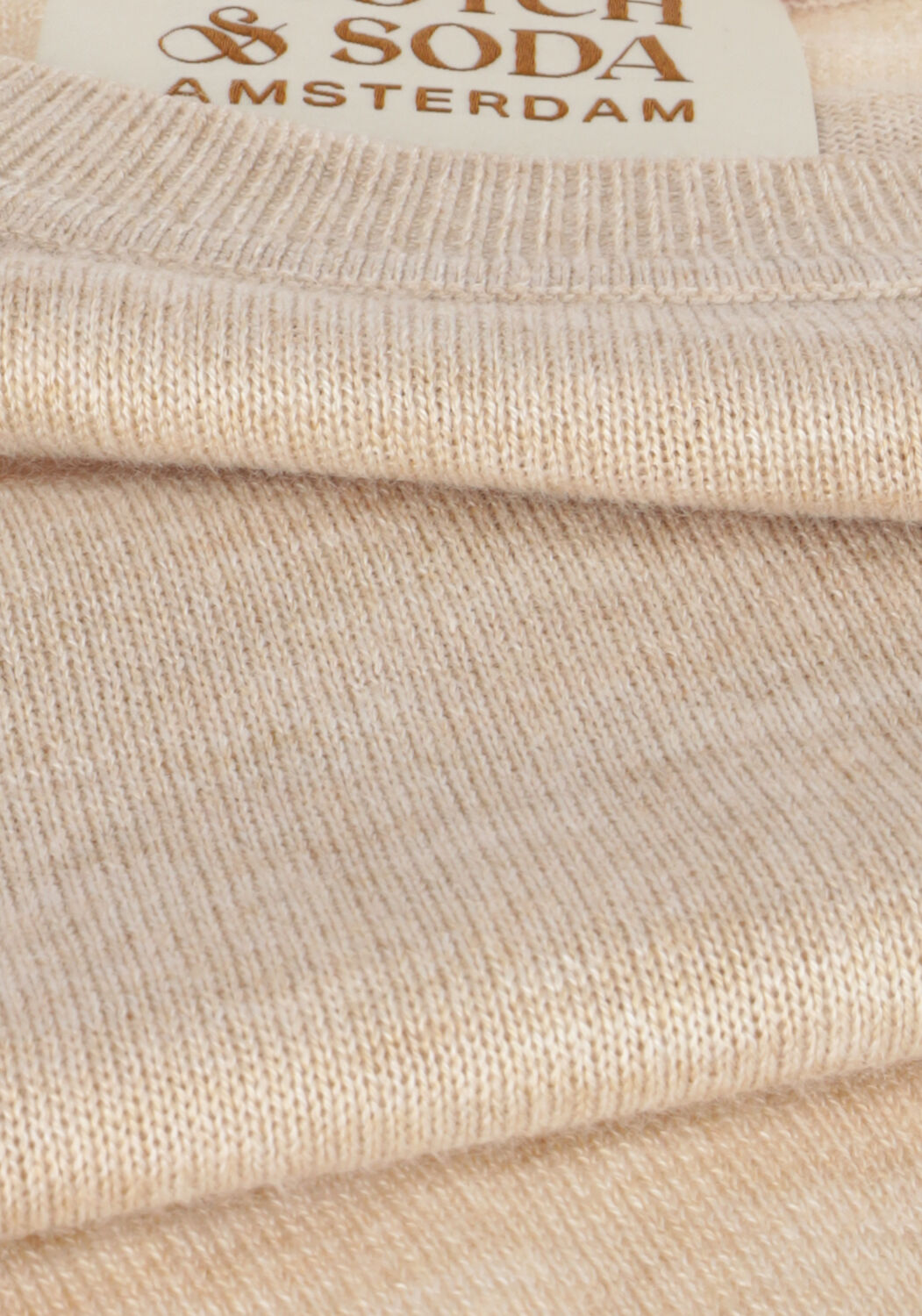 SCOTCH & SODA T-shirt SHORT SLEEVED CREW NECK PULLOVER en beige - large