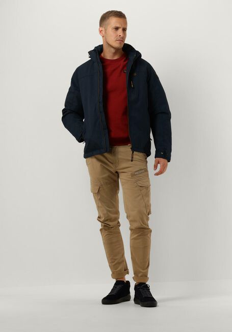 PME LEGEND Parkas SEMI LONG JACKET STRATOR ICON 2.0 MELANGE TWILL Bleu foncé - large