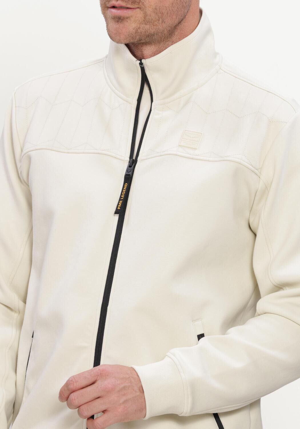Ecru PME LEGEND Sweater ZIP JACKET INTERLOCK SWEAT - large