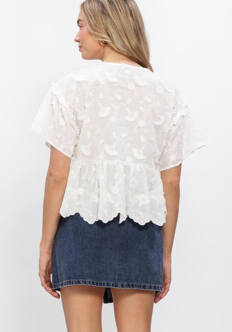 Witte OBJECT  OBJLORA S/S RE V/NECK TOP - large