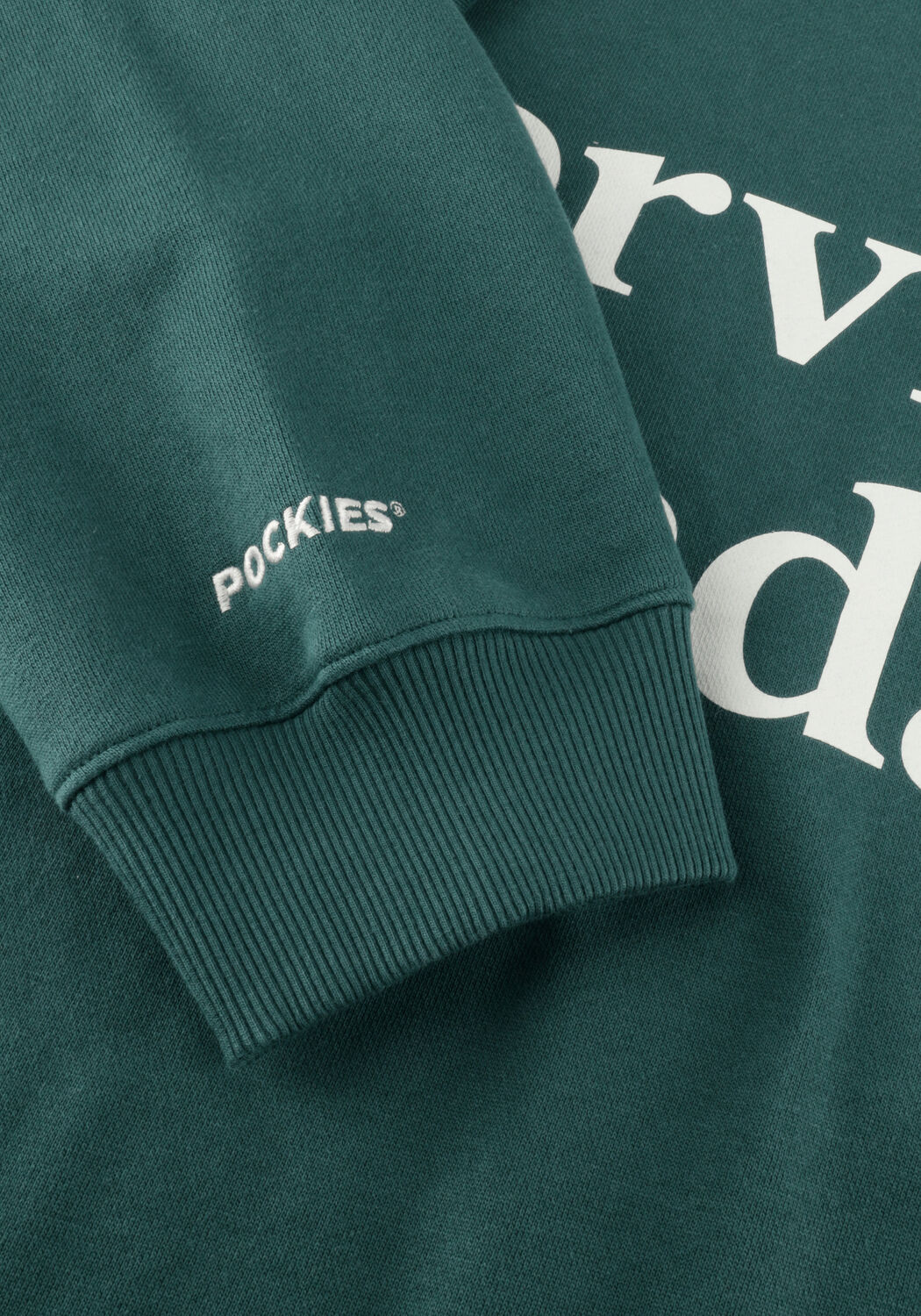 POCKIES Chandail OVERSIZED SUNDAYS CREW Vert fonc&eacute; - large