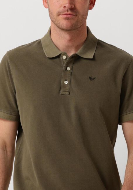 PME LEGEND Polo SHORT SLEEVE POLO PIQUE GARMENT DYE en vert - large