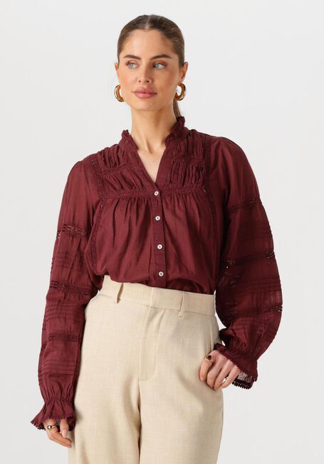 Bordeaux NEO NOIR  LYLA S VOILE BLOUSE - large