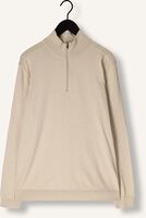 SELECTED MEN Pull SLHBERG HALF ZIP CARDIGAN NOOS en beige SELECTED MEN Pull SLHBERG HALF ZIP CARDIGAN NOOS en beige - medium