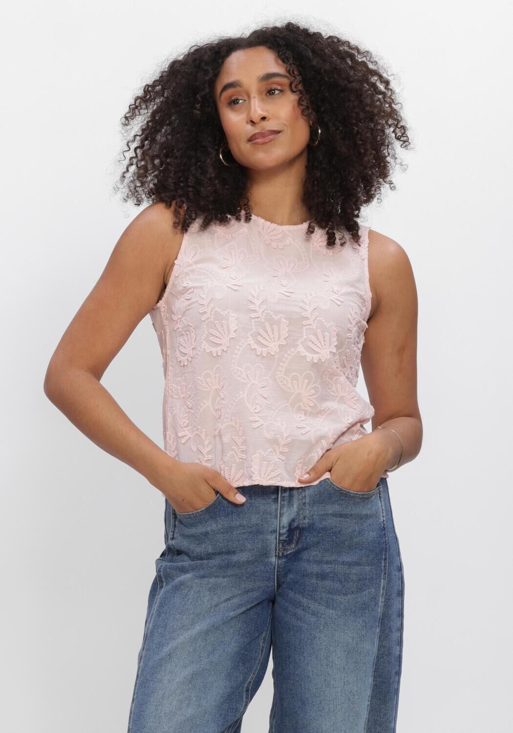 Lila OBJECT Top OBJMYA S/L RE O-NECK TOP - large